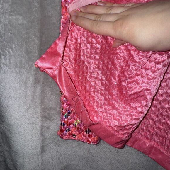 Vintage Cache Pink Sequin 90s Maxi Dress Sz 4 Y2K Fairy Mermaid Hoco Prom Event - Picture 4 of 12